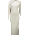 HOUSE OF CB White Wrap Sleeve Maxi Dress UK S