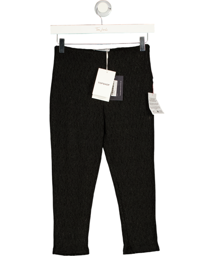 TOPSHOP Lace Capri Trousers N Black UK S