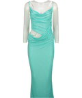 K/ZN Blue Crystal Embellished Cut-out Maxi Dress UK S