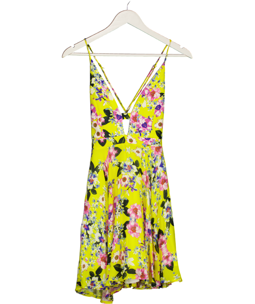 NBD Yellow X Naven Twins Everytime Skater Dress UK XS