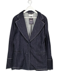BITE STUDIOS Dark Blue Oversize Denim Blazer UK 10