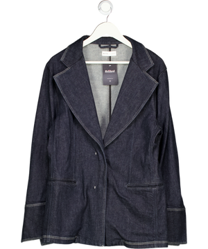 BITE STUDIOS Dark Blue Oversize Denim Blazer UK 10