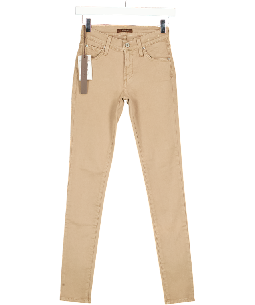 JAMES JEANS Taupe Brown Mid-rise Skinny Jeans W25