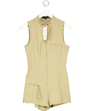 ZARA Beige Zip Short Jumpsuit UK S