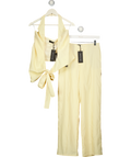 WHITE FOX Yellow Fun In The Sun Hatler Top And Trouser Set UK XS