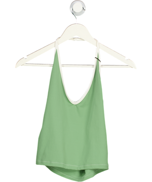 Bo + Tee Green Define Luxe Halterneck Tank Top UK M