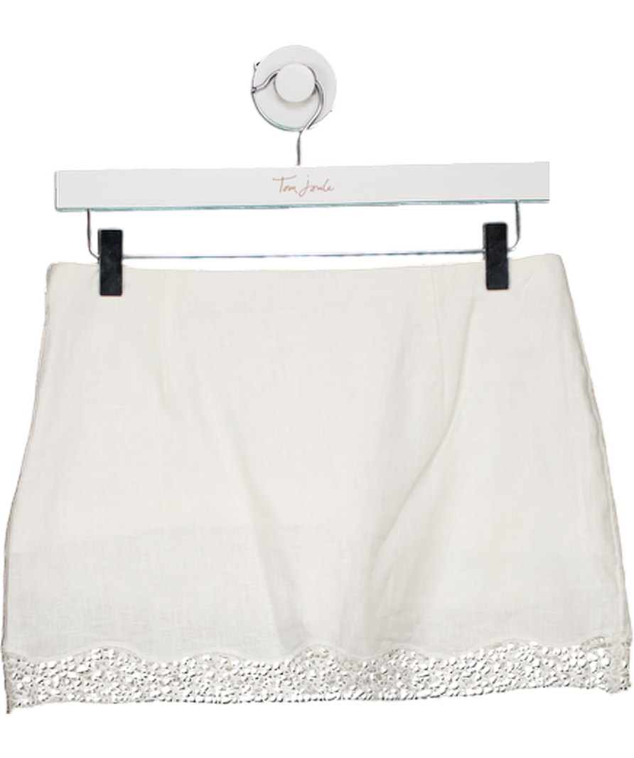 Abercrombie & Fitch White Scarlett Mini Skort Mid Rise UK XS