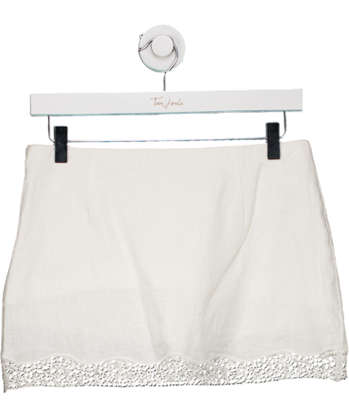 Abercrombie & Fitch White Scarlett Mini Skort Mid Rise UK XS
