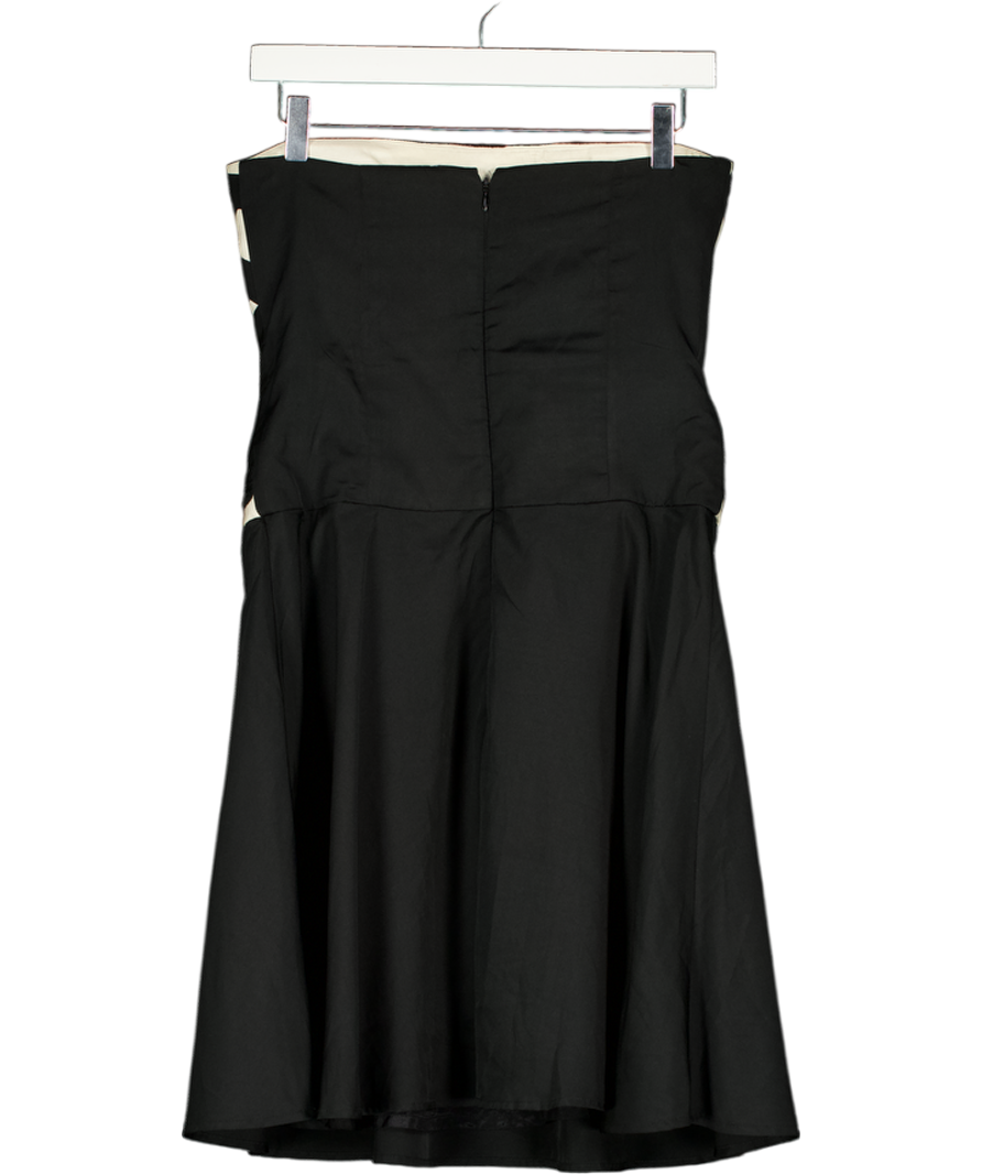 REISS Black ABustier Dress With Decorated Bodice UK 10