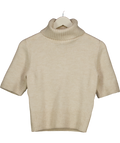 H&M Cream Roll Neck Knitted Top UK XS