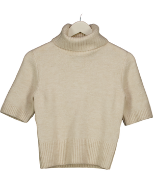 H&M Cream Roll Neck Knitted Top UK XS