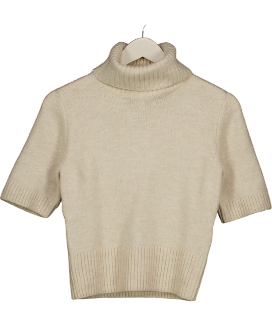 H&M Cream Roll Neck Knitted Top UK XS