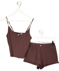H&M Brown Floral Knitted Two Pice UK XS