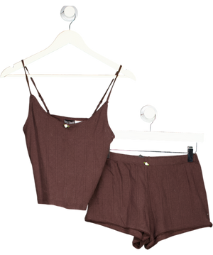 H&M Brown Floral Knitted Two Pice UK XS