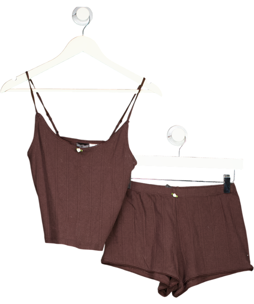 H&M Brown Floral Knitted Two Pice UK XS