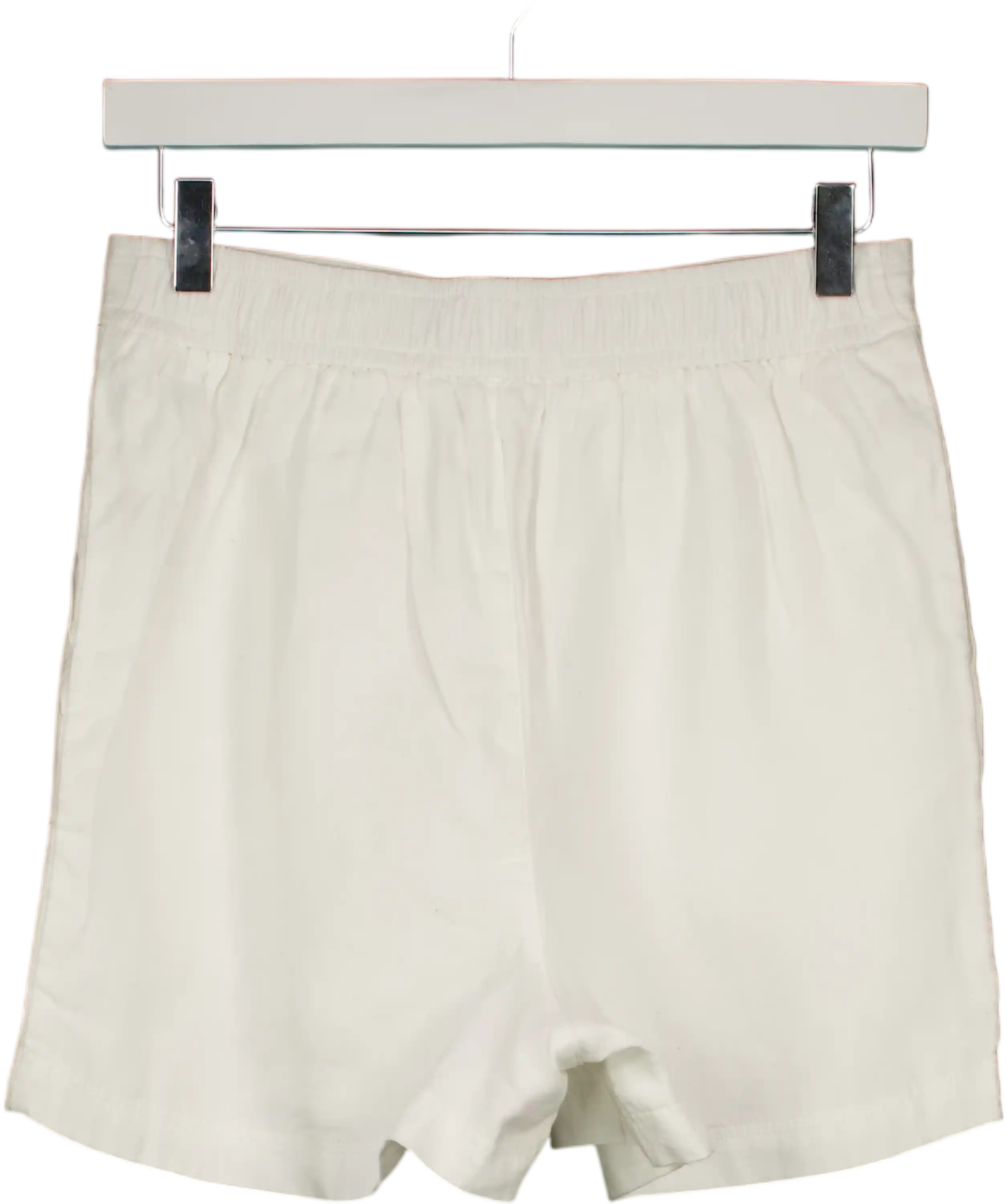 HOLLAND COOPER Amalfi Linen Embroidered Logo Short White UK XS