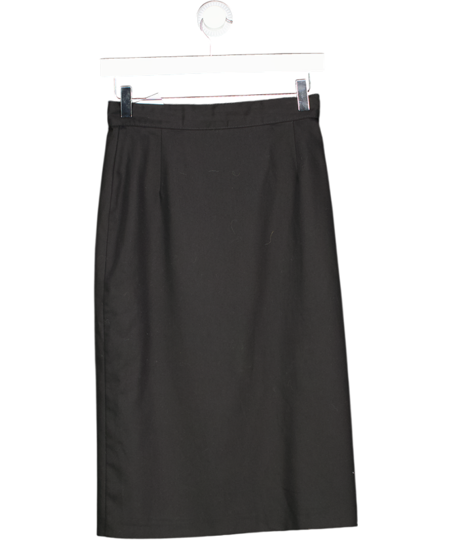 Alexon Black Pencil Skirt With Slit UK 10