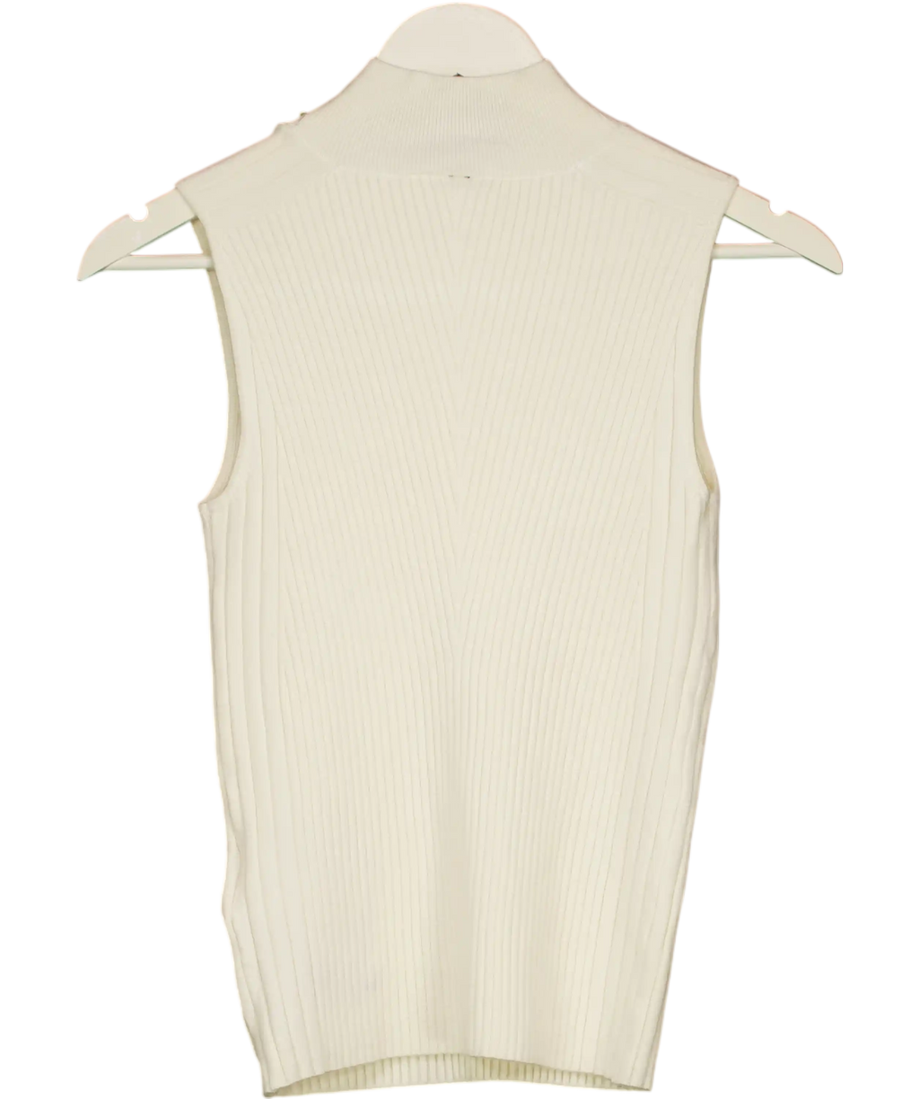 Marciano By Guess Cream Alice Knitted Polo Top UK M