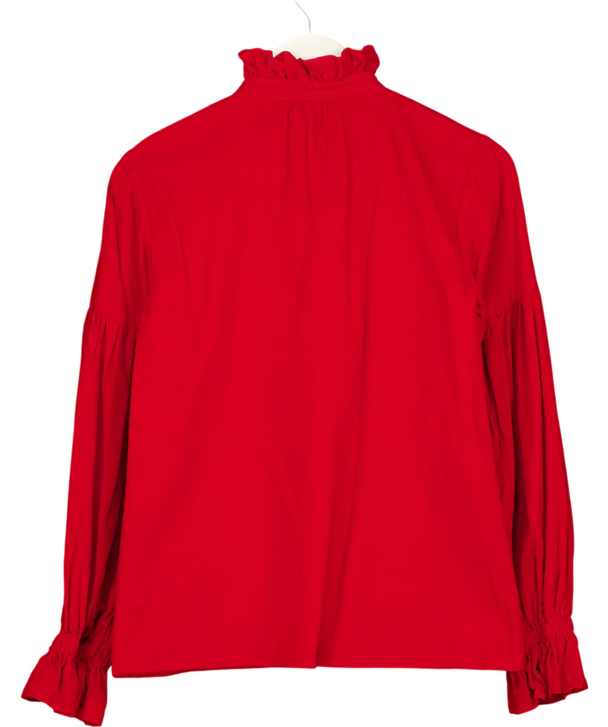 KATE BARTON Red Corduroy Edwardian Blouse UK S