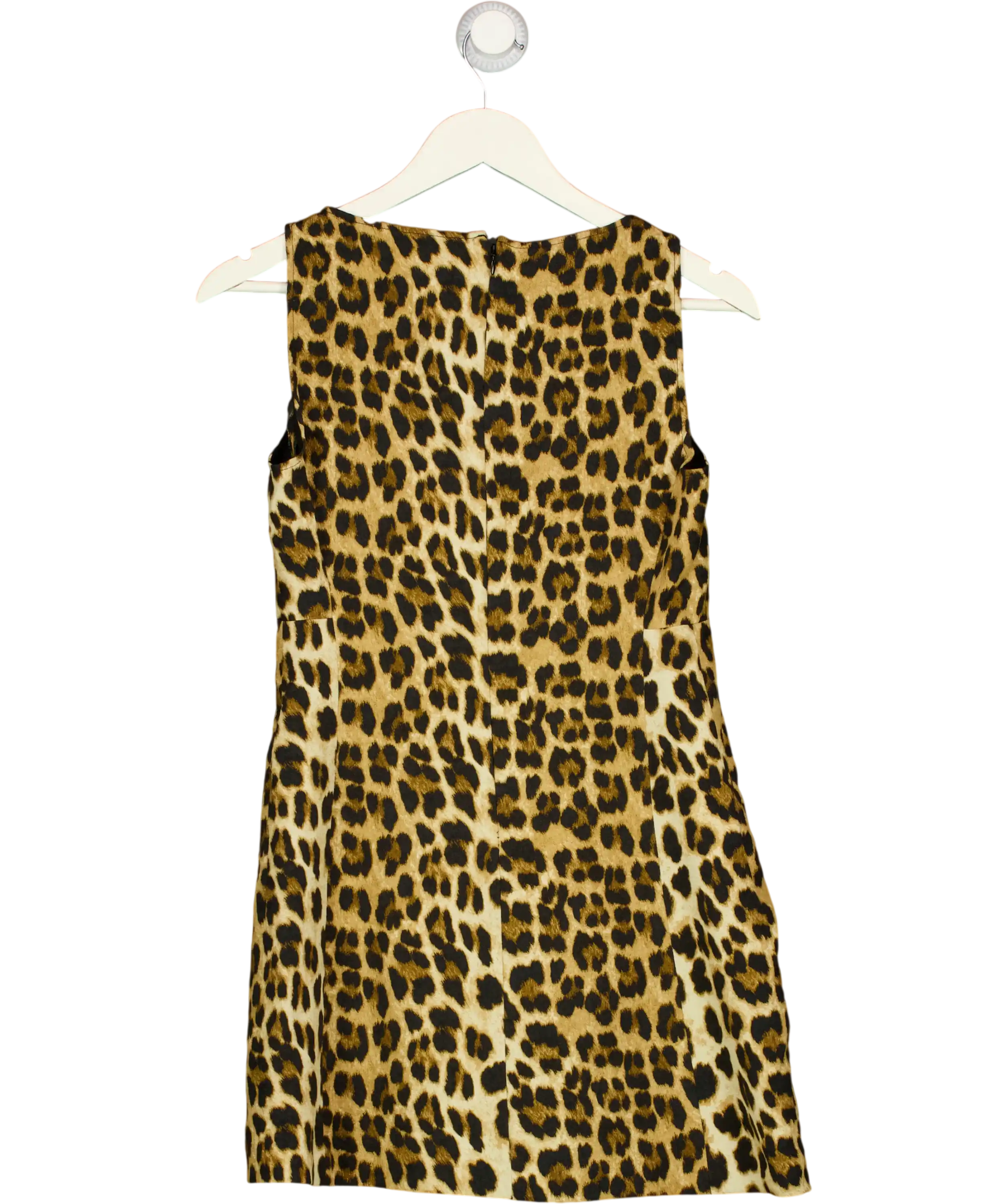 ZARA Brown Leopard Print Mini Shift Dress UK S