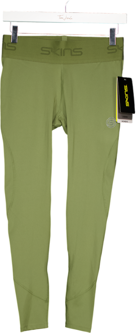SKINS Green High Waisted Activewear Leggings UK M