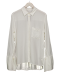 NINETY PERCENT Classic White Cupro Shirt UK M