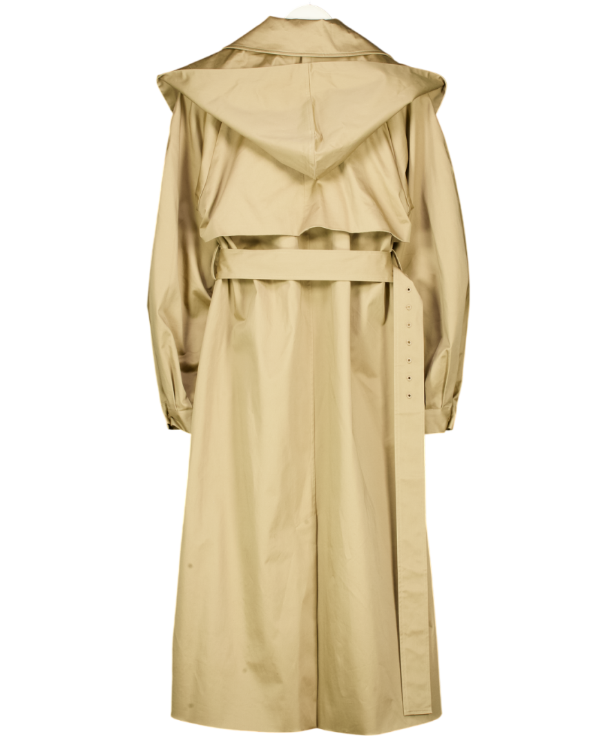 MAEBE Beige Sloan Hooded Gabardine Trench Coat UK M/L