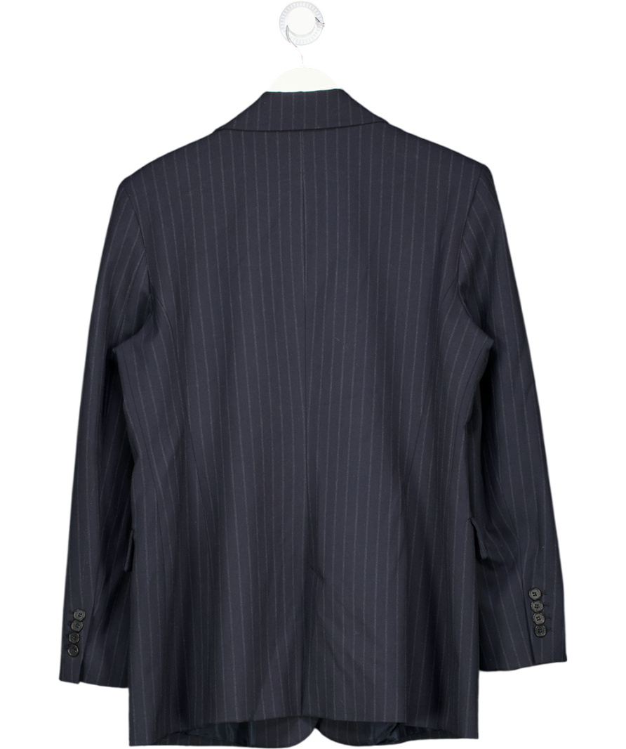 ZARA Blue Pinstripe Blazer With Shoulder Pads UK XL