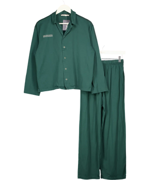 PANGAIA Green Long-sleeve Organic Cotton Button-up UK XS