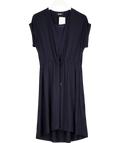 ME + EM Blue Navy Bluedrawstring Summer Dress UK 12