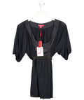 Monsoon Black Tie Back Top UK 18
