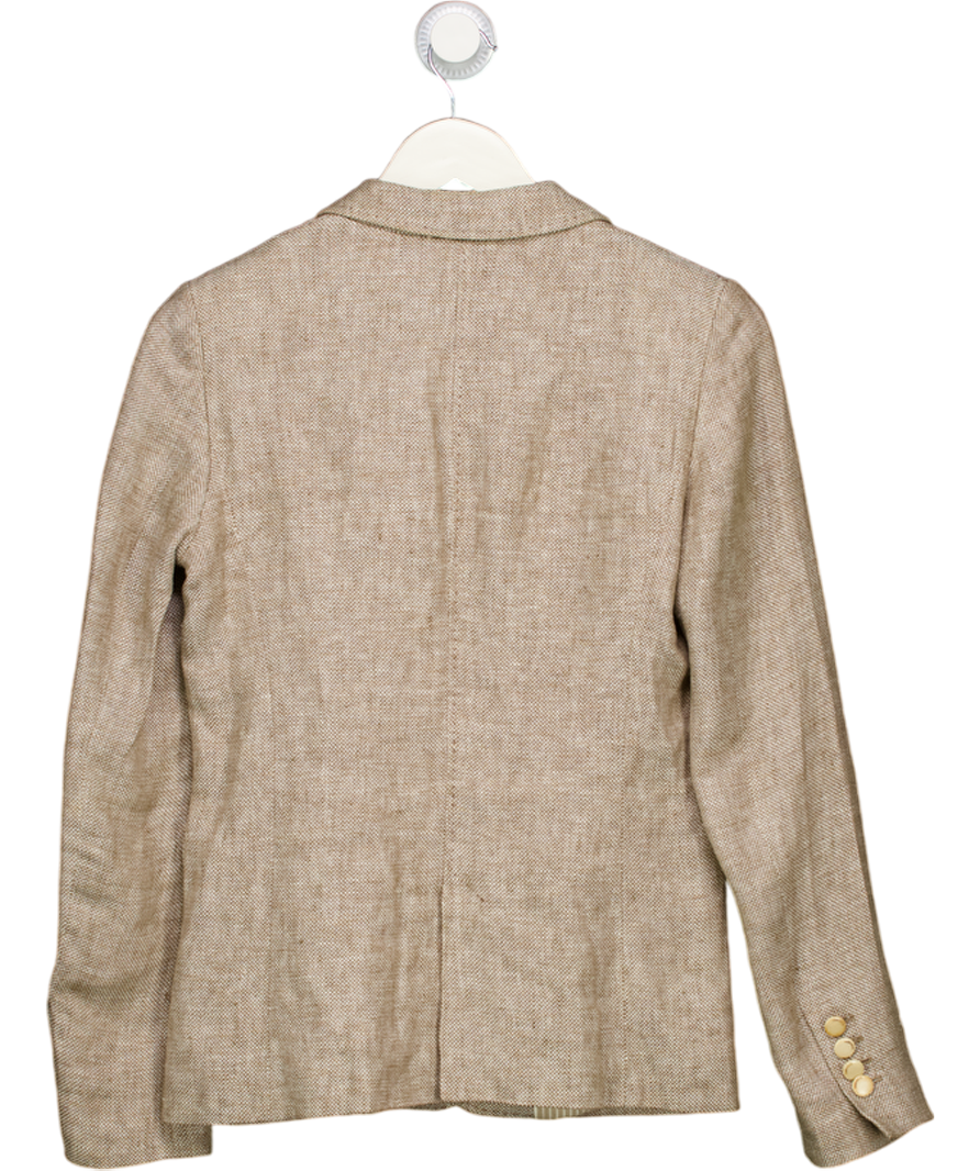 MASSIMO DUTTI Beige Biege Textured Blazer UK 8