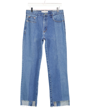 E.L.V. Denim Step Hem Jeans Mid Blue W28