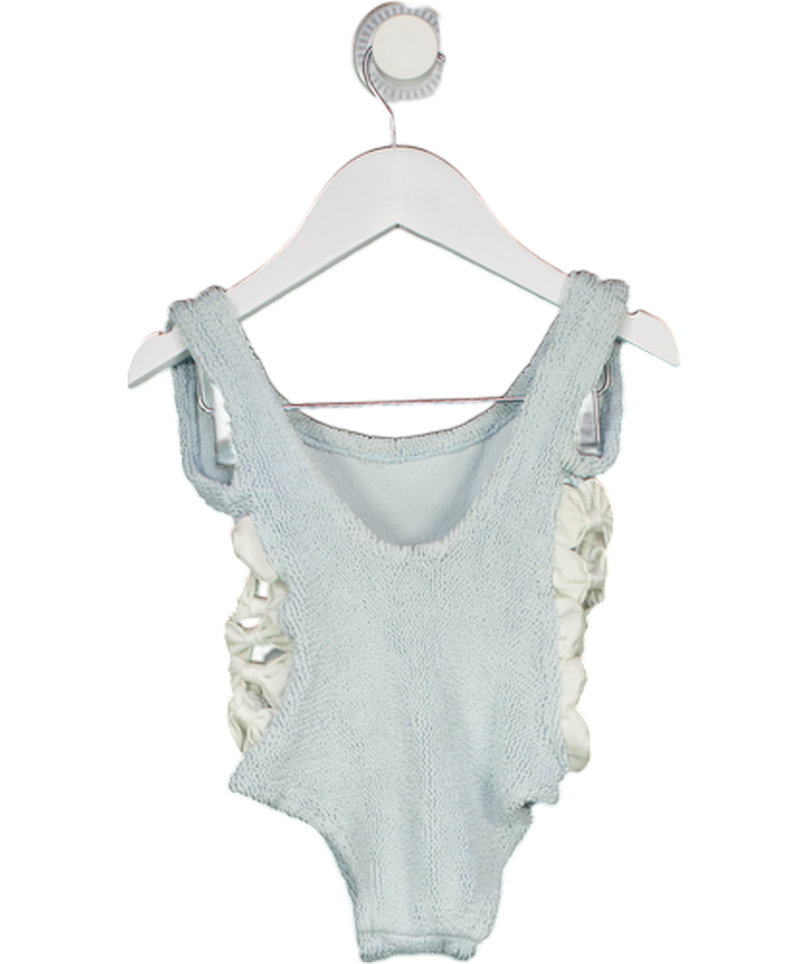 HUNZA G BABY Blue Bow Side Swimsuit 3 -6 Years