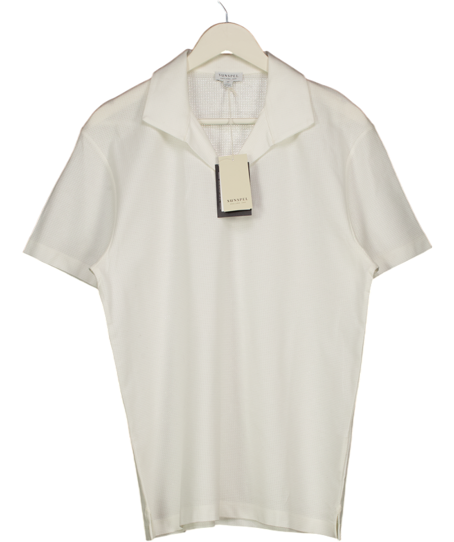 SUNSPEL White Revere Collar Polo Shirt UK M