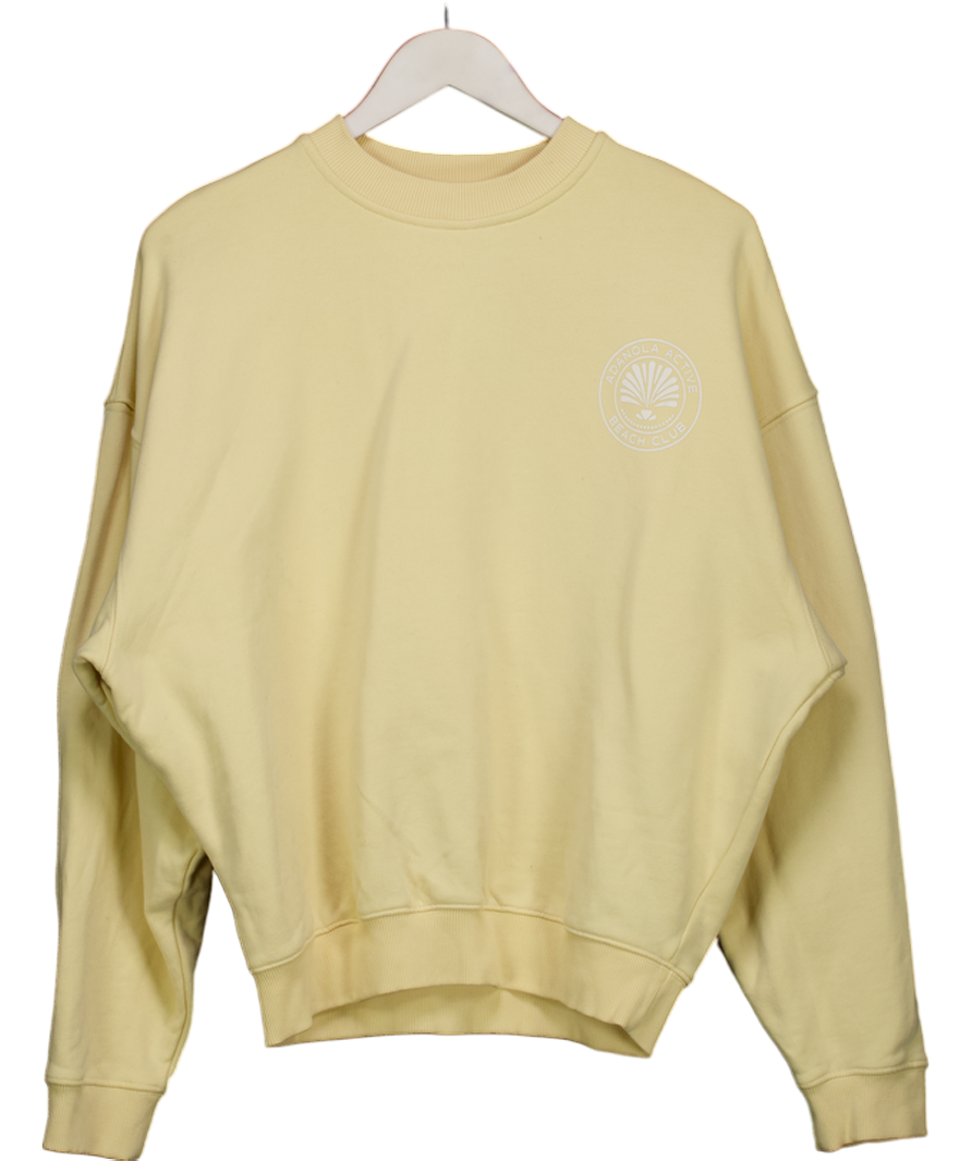 Adanola Yellow Relaxed Vacation Sweatshirt UK M