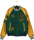 Superdry Green College Varsity Patched Bomber Jacket UK XXL