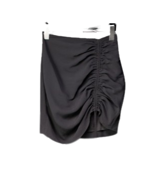 Superdown Black Ruched Mini Skirt UK XS