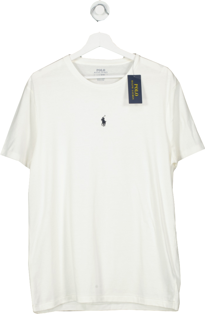 Polo Ralph Lauren White Custom Slim Fit Soft Cotton T Shirt BNWT UK L