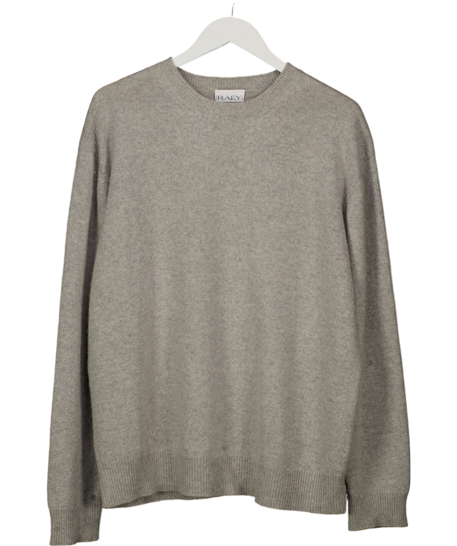 Raey Grey 100% Cashmere Blend Crew-neck Sweater UK M