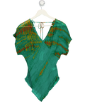 Jasper Conran London Chiffon Orange And Green Tie Dye Top UK 14