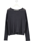 ZARA Grey Textured Open Knit Sweatshirt UK S