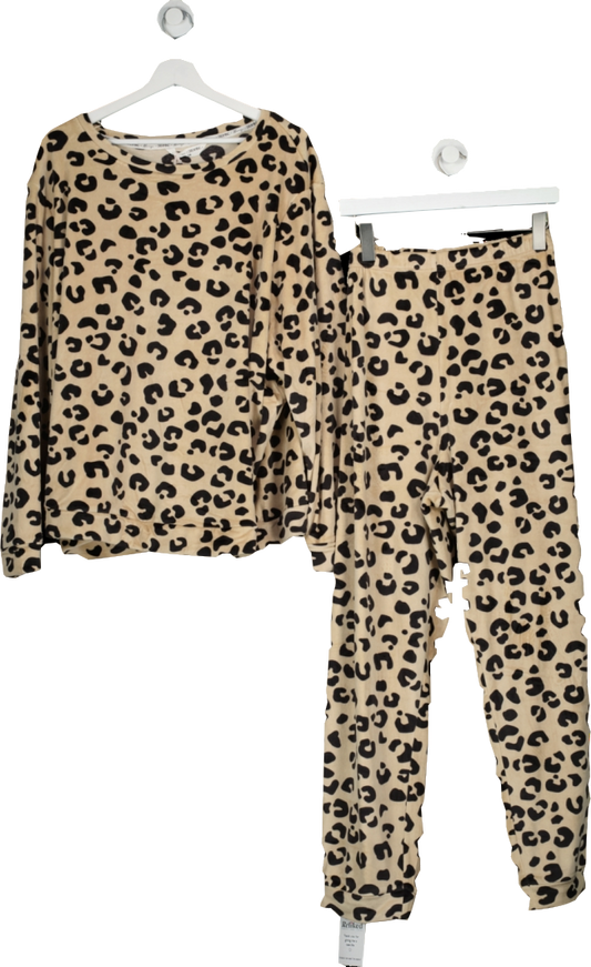 Tu Clothing Brown Leopard Print Soft Pyjamas Top UK 24
