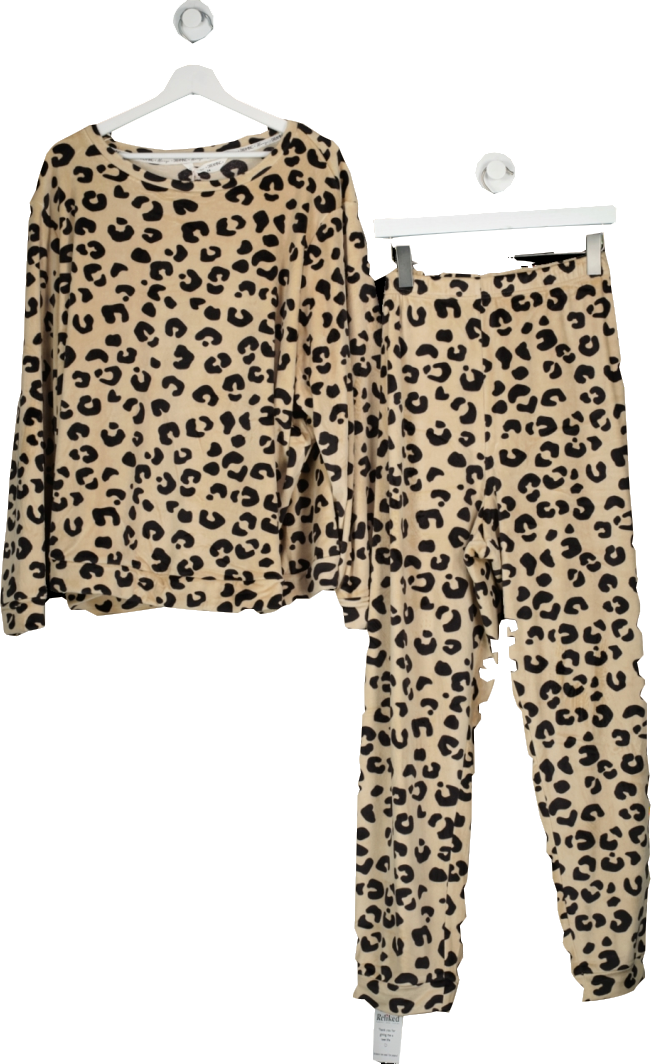 Tu Clothing Brown Leopard Print Soft Pyjamas Top UK 24