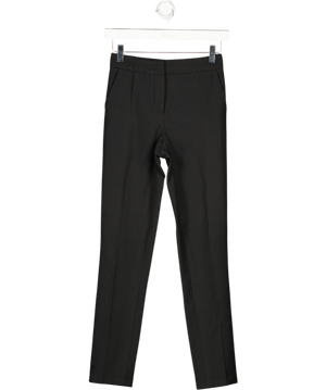 REISS Black Wool Blend Paris Tapered Tailored Trousers UK 4