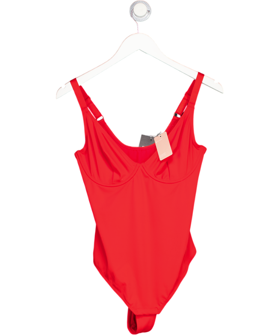 FEELINGIRL Red Shapewear Underwired Bodysuit UK M