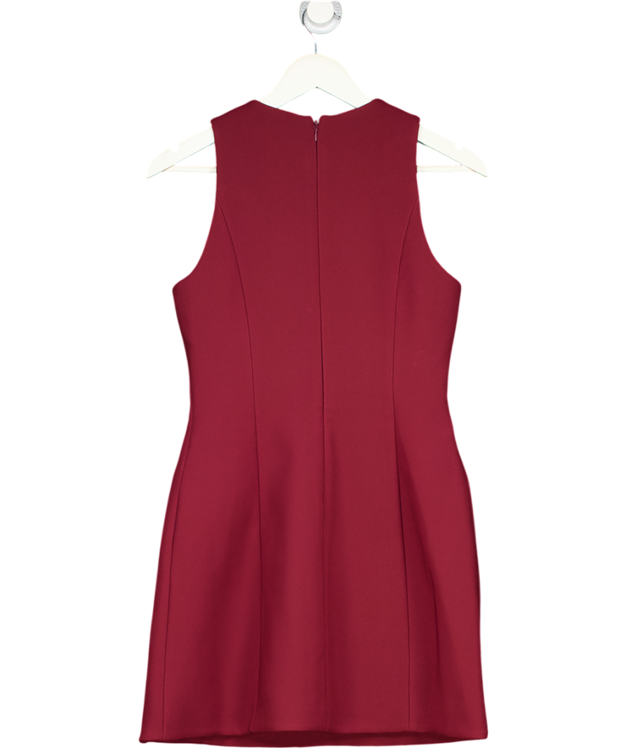 Club L Belony Dark Red Mini Dress With Button Detailing UK 10