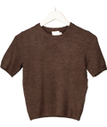 H&M Chocolate Brown Fine Knit Jumper UK XS