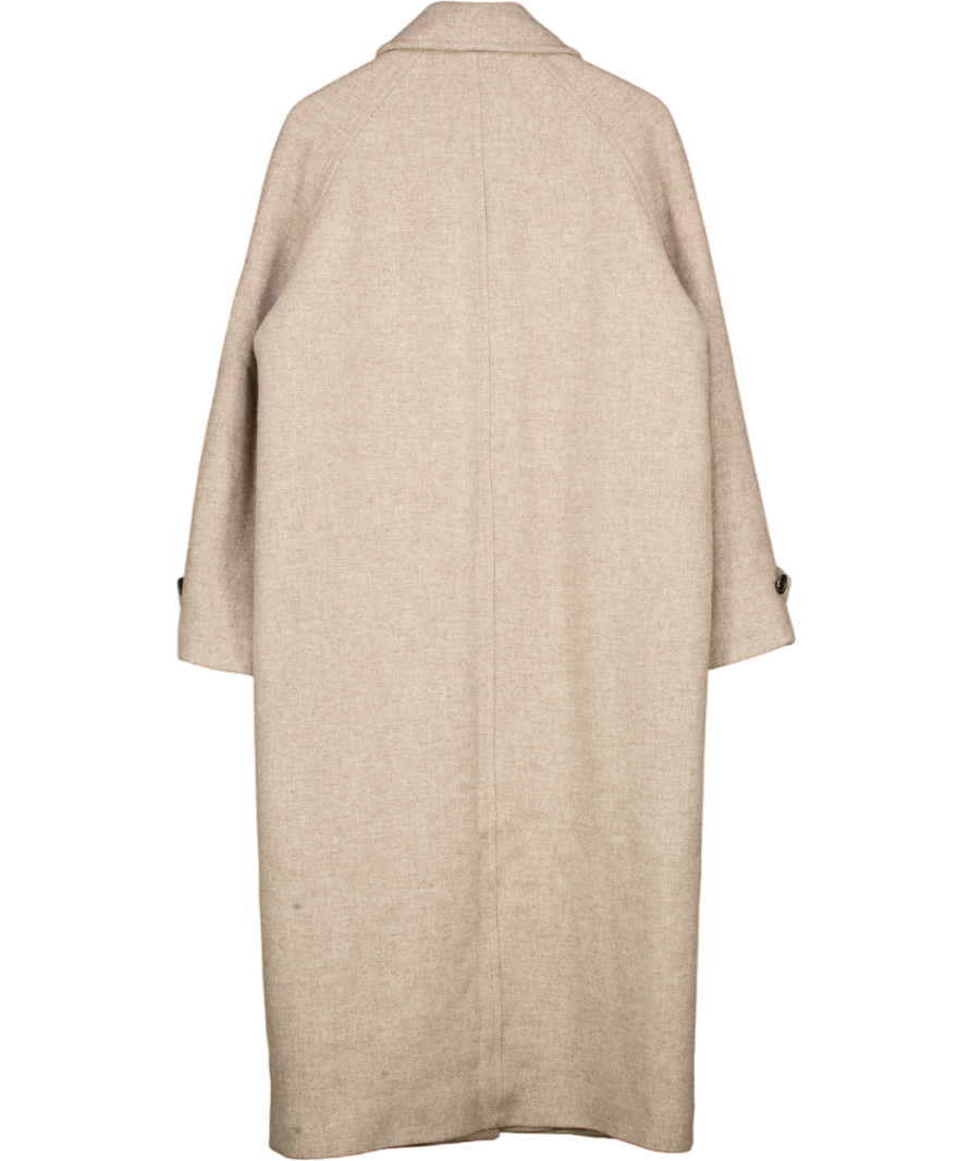 ARKET Mole Beige Oversized Wool Coat UK 10