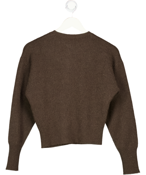 ALMADA LABEL Chocolate Brown 100% Cashmere Cardigan UK S
